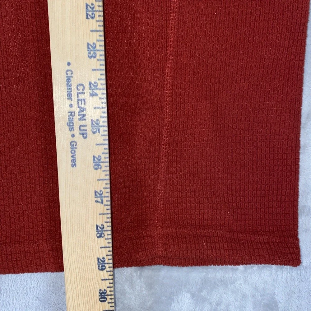 The North Face Men's XXL Red Waffle Fleece 1/4 Zip Pullover Sweater Thermal